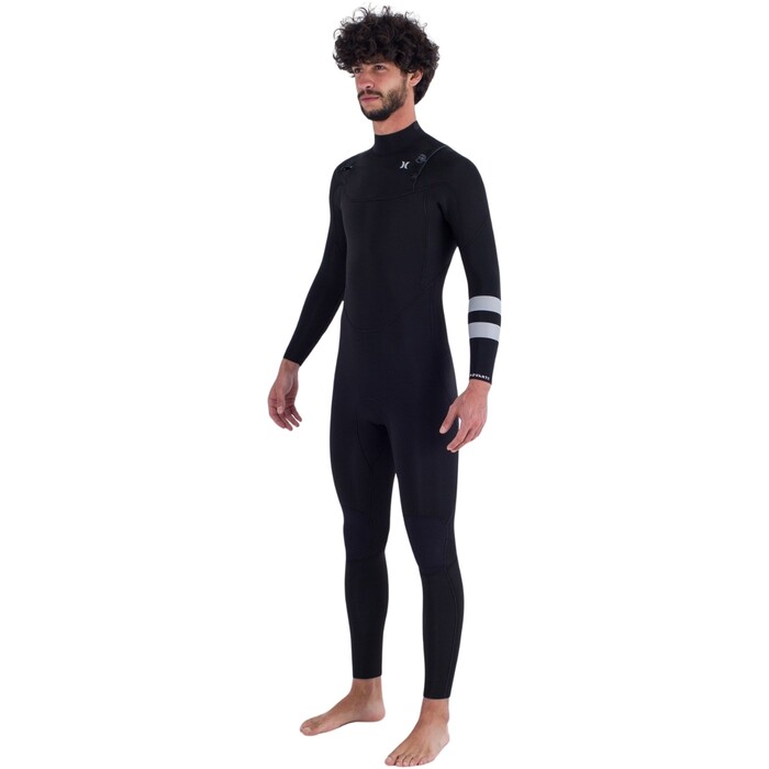 2024 Hurley Mens Advant 4/3mm Chest Zip Wetsuit MFS0013403 - Black